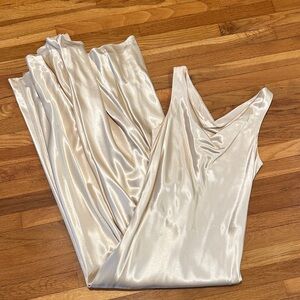 Elegant Cream Satin Dress VTG